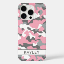 Roze en grijze camouflage gepersonaliseerd