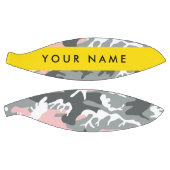 Roze en Grijze Camouflage Jouw naam Personaliseren Basketbal (Panelen)