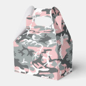 Roze en Grijze Camouflage Jouw naam Personaliseren Bedankdoosjes (Achterkant)