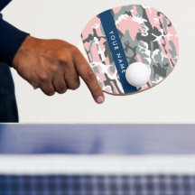 Roze en Grijze Camouflage Jouw naam Personaliseren