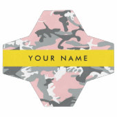 Roze en Grijze Camouflage Jouw naam Personaliseren Voetbal (Enkel)
