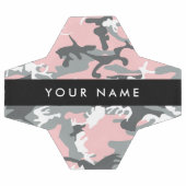 Roze en Grijze Camouflage Jouw naam Personaliseren Voetbal (Enkel)