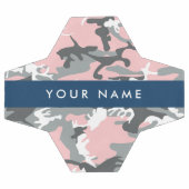 Roze en Grijze Camouflage Jouw naam Personaliseren Voetbal (Enkel)