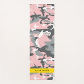 Roze en Grijze Camouflage Jouw naam Personaliseren Yogamat (Voorkant)