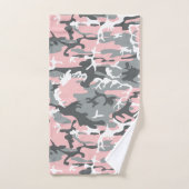 Roze en grijze camouflage, Militair, Leger Bad Handdoek (Handdoek)