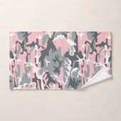 Roze en grijze camouflage, Militair, Leger Bad Handdoek (Handdoek)