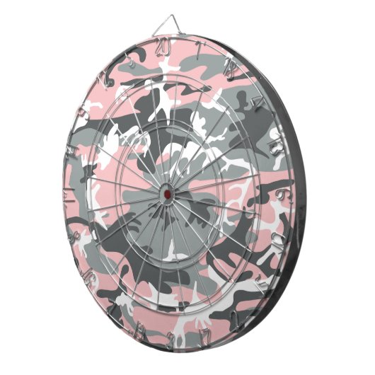 Roze en grijze camouflage, Militair, Leger Dartbord (Voorkant Rechts)