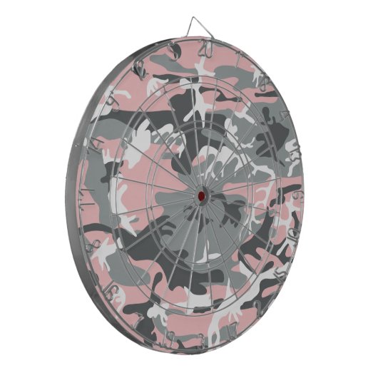 Roze en grijze camouflage, Militair, Leger Dartbord (Voorkant Links)