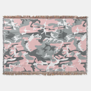 Roze en grijze camouflage, Militair, Leger Deken