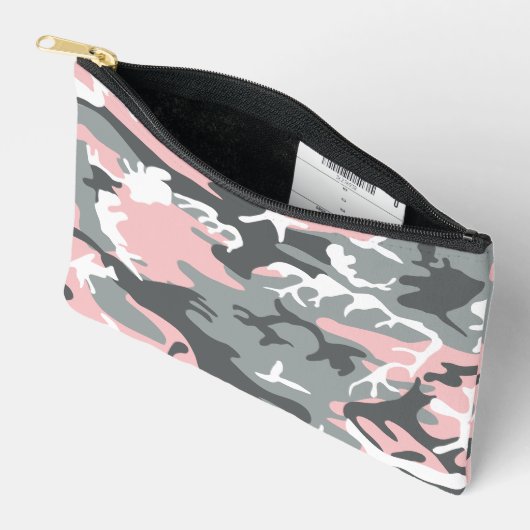 Roze en grijze camouflage, Militair, Leger Etui (Open)