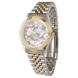 Roze en grijze camouflage, Militair, Leger Horloge