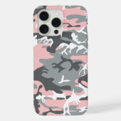 Roze en grijze camouflage, Militair, Leger iPhone Hoesje (Achterkant)