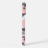 Roze en grijze camouflage, Militair, Leger iPhone Hoesje (Rechterkant)