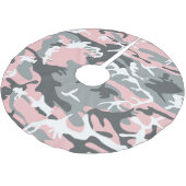 Roze en grijze camouflage, Militair, Leger Kerstboom Rok (Gekanteld)