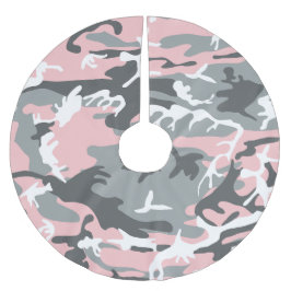 Roze en grijze camouflage, Militair, Leger Kerstboom Rok