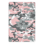 Roze en grijze camouflage, Militair, Leger Mini Klembord (Achterkant)