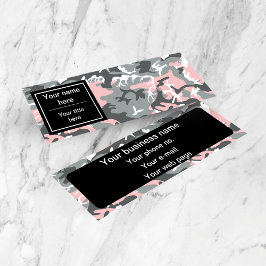 Roze en grijze camouflage, Militair, Leger Mini Visitekaartje