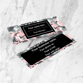 Roze en grijze camouflage, Militair, Leger Mini Visitekaartje