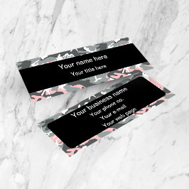 Roze en grijze camouflage, Militair, Leger Mini Visitekaartje