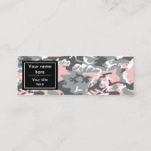 Roze en grijze camouflage, Militair, Leger Mini Visitekaartje (Achterkant)