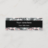 Roze en grijze camouflage, Militair, Leger Mini Visitekaartje (Achterkant)