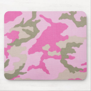 Roze en grijze camouflage, militair, leger muismat
