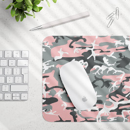 Roze en grijze camouflage, Militair, Leger Muismat