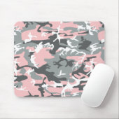 Roze en grijze camouflage, Militair, Leger Muismat (Met muis)