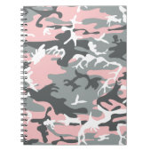 Roze en grijze camouflage, Militair, Leger Notitieboek (Voorkant)