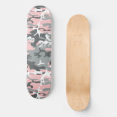 Roze en grijze camouflage, Militair, Leger Persoonlijk Skateboard (Voorkant)