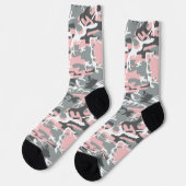 Roze en grijze camouflage, Militair, Leger Sokken (Links)