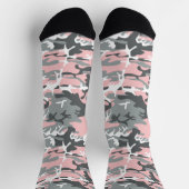 Roze en grijze camouflage, Militair, Leger Sokken (Top)