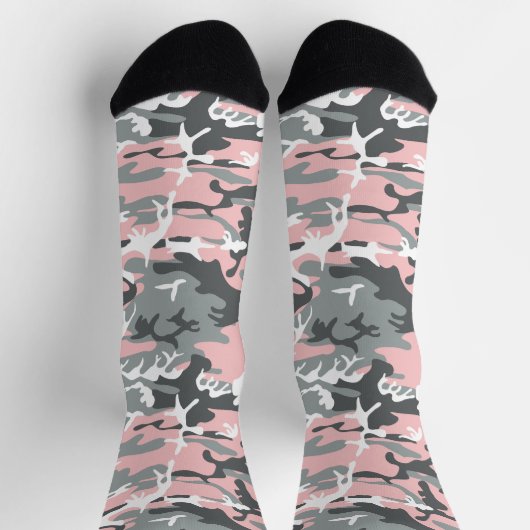 Roze en grijze camouflage, Militair, Leger Sokken (Top)