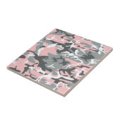 Roze en grijze camouflage, Militair, Leger Tegeltje (Zijkant)