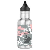 Roze en grijze camouflage, militair, leger waterfles (Rechts)