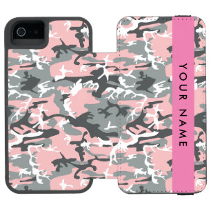 Roze en grijze camouflage personaliseer je naam