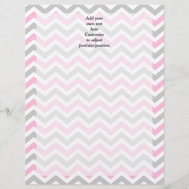 Roze en grijze chevron (Voorkant)