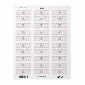 Roze en grijze chevron etiket (Full Sheet)