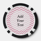Roze en grijze chevron pokerchips (Achterkant)