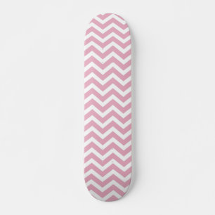 Roze en grijze chevron skateboard