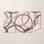 Roze en grijze cirkels bad handdoek (Handdoek)