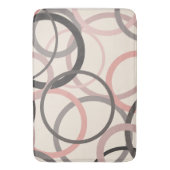 Roze en grijze cirkels badmat (Voorkant Verticaal)