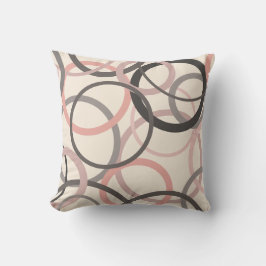 Roze en grijze cirkels kussen