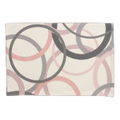 Roze en grijze cirkels kussensloop (Voorkant)