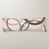 Roze en grijze cirkels lichaamskussen (Achterkant)