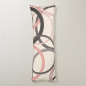 Roze en grijze cirkels lichaamskussen (Achterkant (Verticaal))