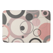 Roze en grijze cirkels M-eeuwse moderne Badmat (Voorkant)