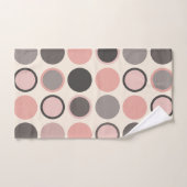 Roze en grijze cirkels midden-eeuwse moderne bad handdoek (Handdoek)