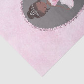 Roze en grijze couture Dark Ballerina Birthday Par Tissuepapier (Detail)