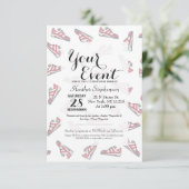 Roze en grijze Cute Sneakers Pattern Kaart (Staand voorkant)